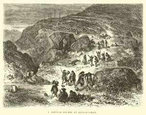 A Popular Picnic at Sacsahuaman by Edouard Riou